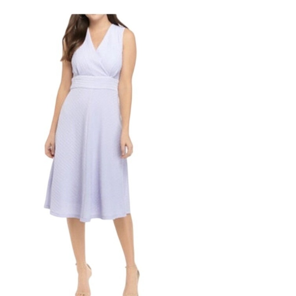 Ronni Nicole Lilac Love SP2 Purple Textured Fit Flare Dress Womens 16 NEW